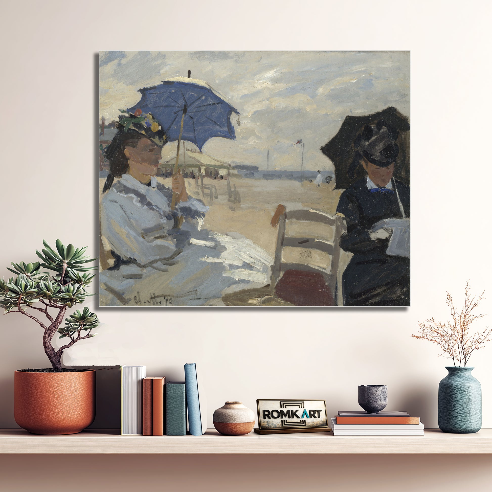 Claude Monet The Beach At Trouville 1870 – Reproduction