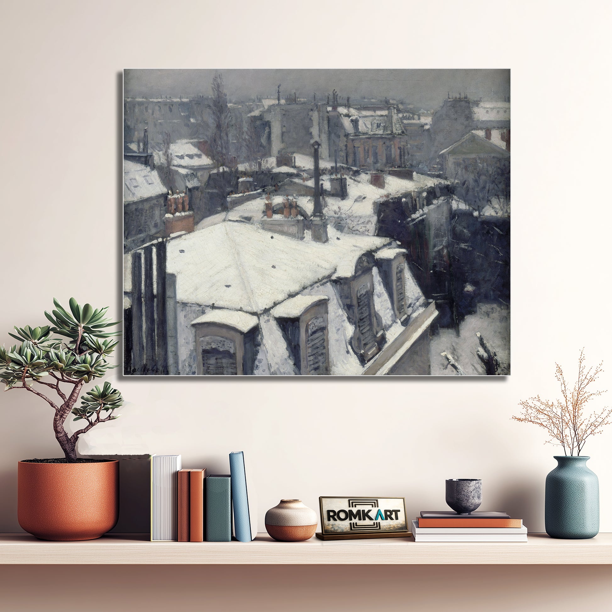 Gustave Caillebotte Rooftops In The Snow 1878 – Reproduction