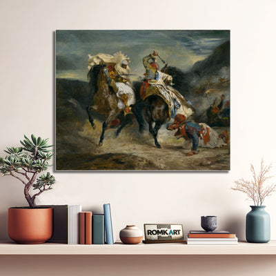 Eugene Delacroix The Combat Of The Giaour And Hassan 1826 – Reproduction