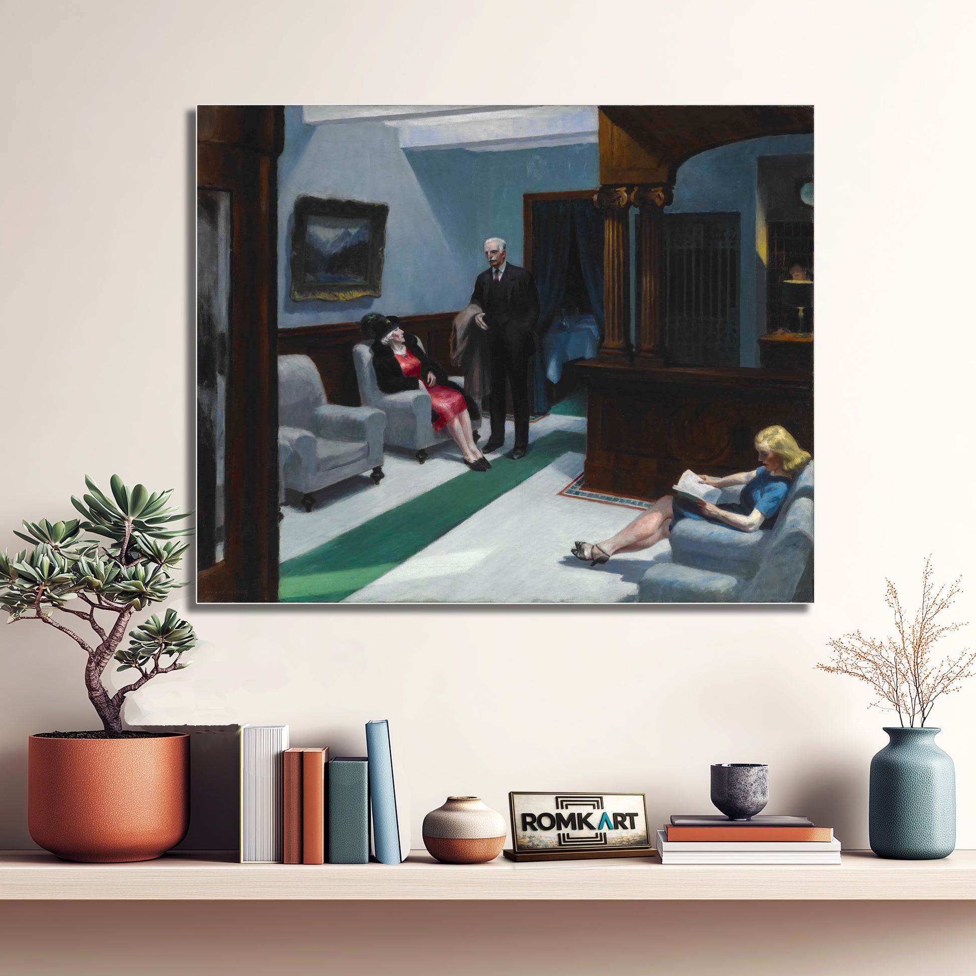 Edward Hopper Hotel Lobby 1943 – Reproduction