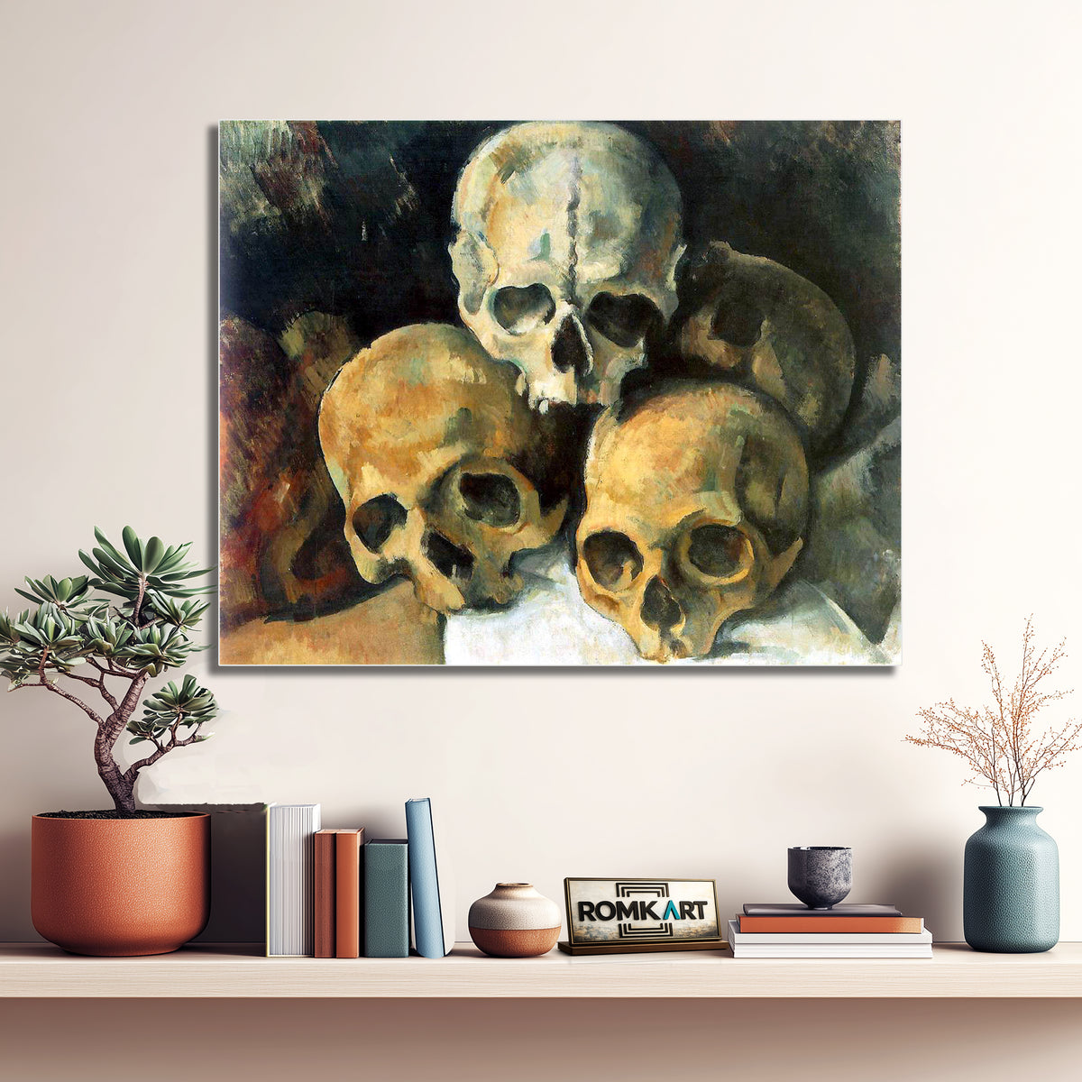 Paul Cezanne Pyramid Of Skulls 1901 – Reproduction