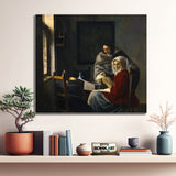Johannes Vermeer Girl Interrupted At Her Music 1658 – Reproduction