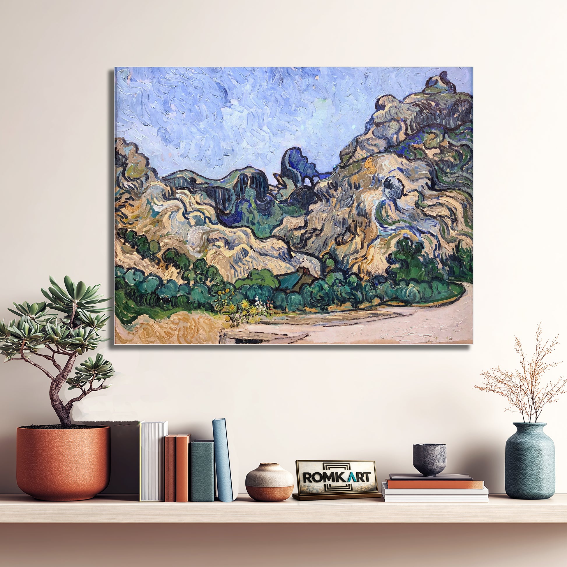 Vincent Van Gogh Mountains At Saint-rmy 1889 – Reproduction