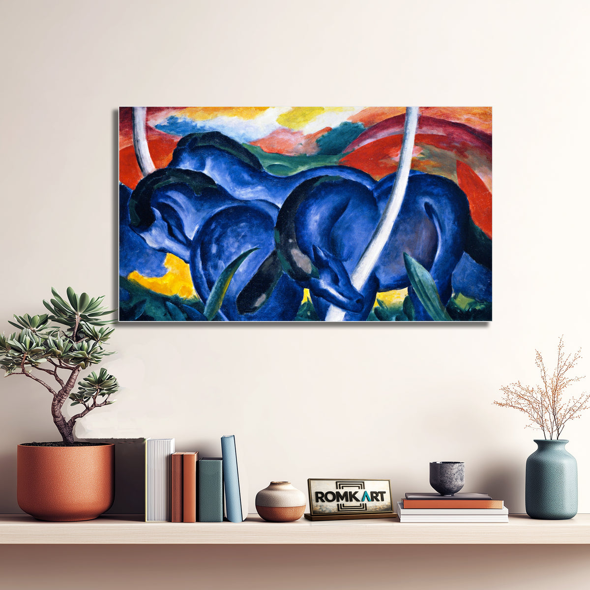 Franz Marc The Large Blue Horses 1911 – Reproduction