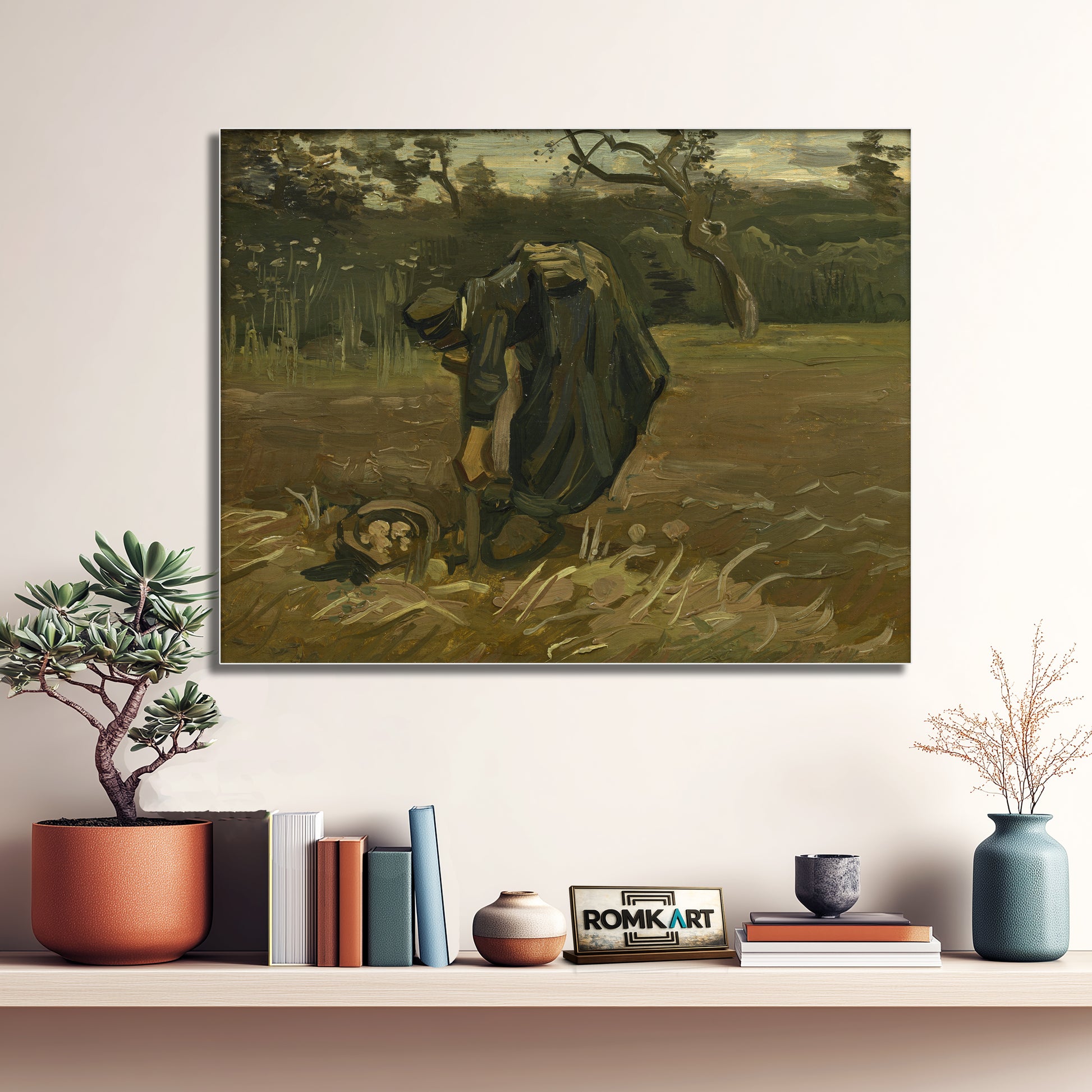 Vincent Van Gogh Peasant Woman Digging Up Potatoes 1885 – Reproduction