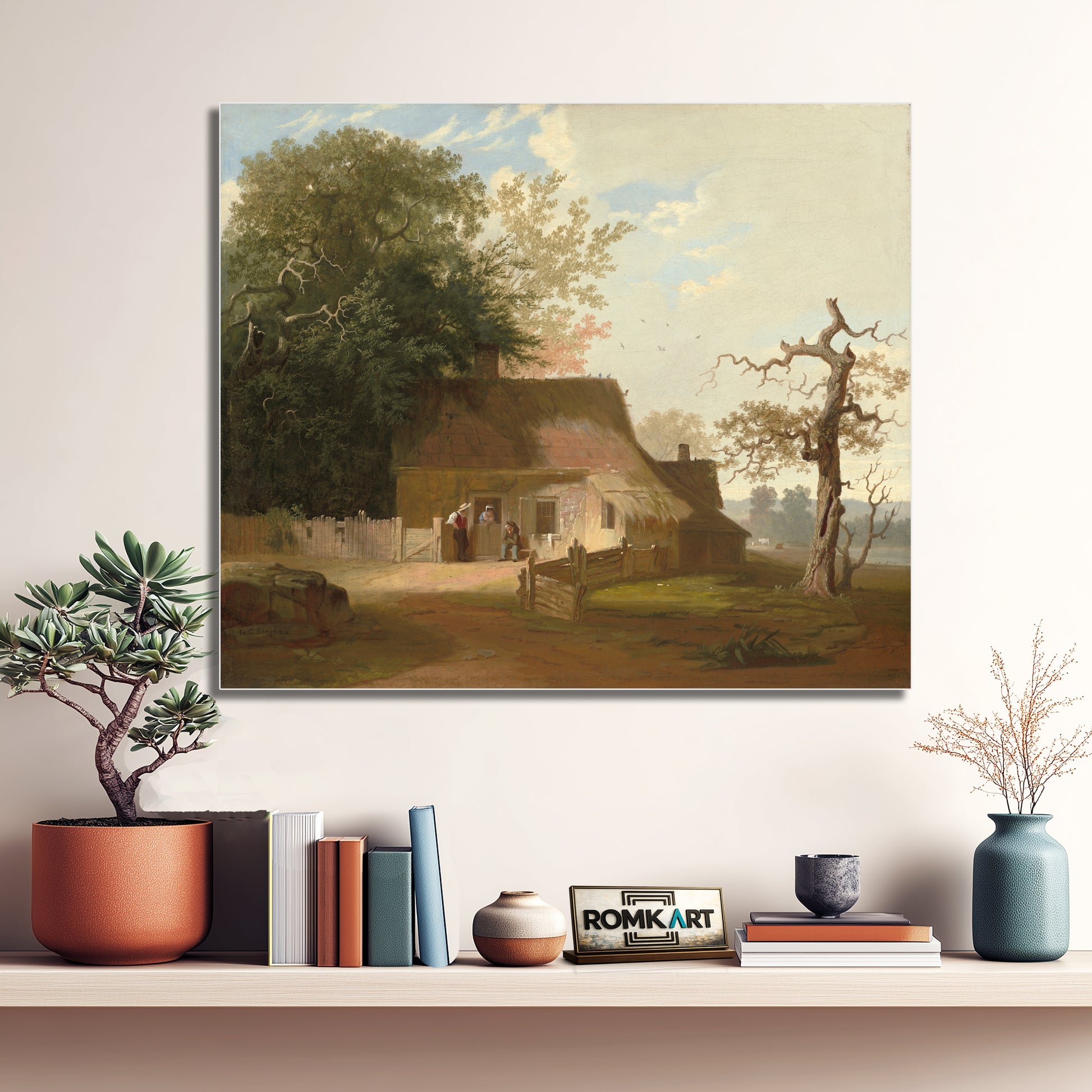 George Caleb Bingham Cottage Scenery 1845 – Reproduction