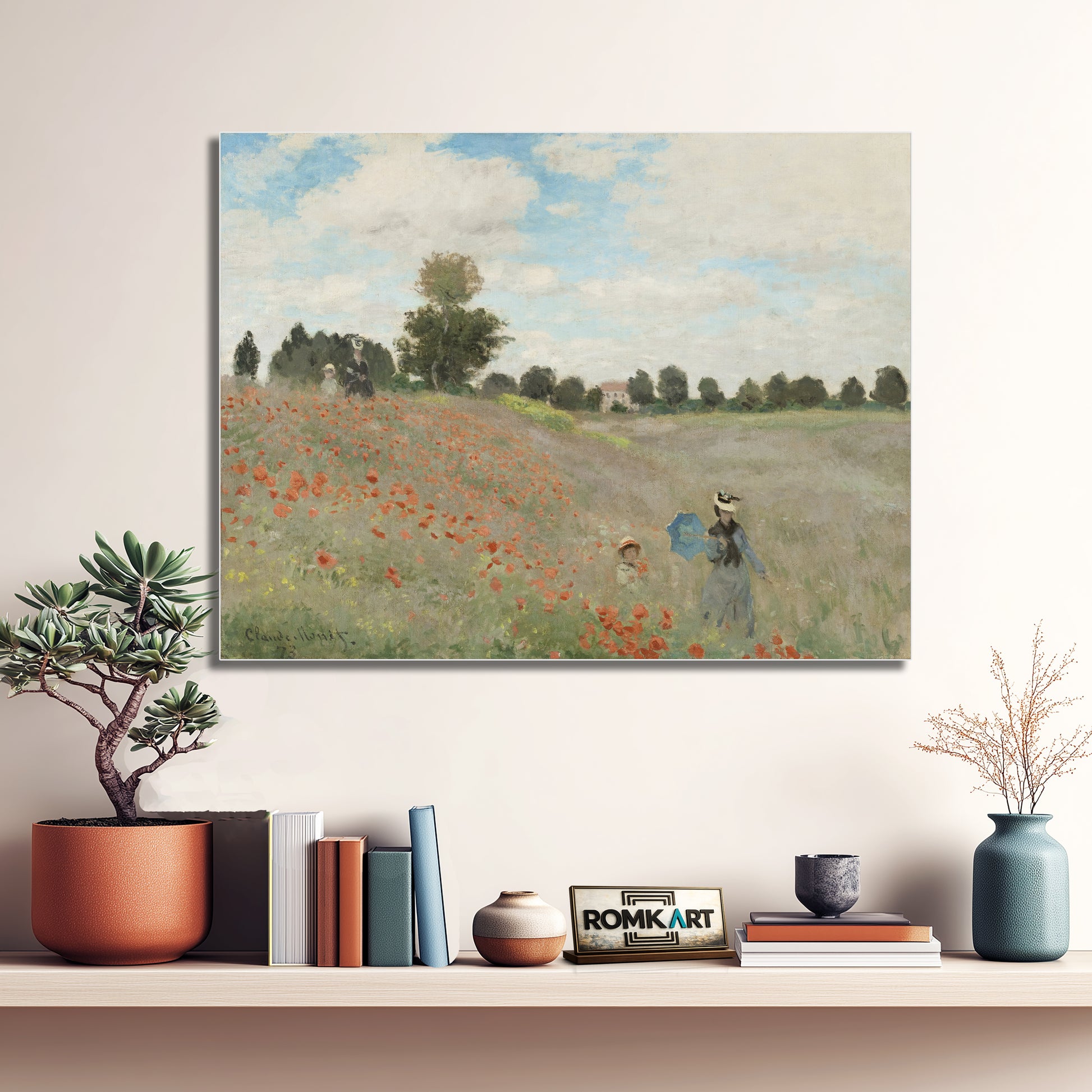 Claude Monet Poppy Field At Argenteuil – Reproduction