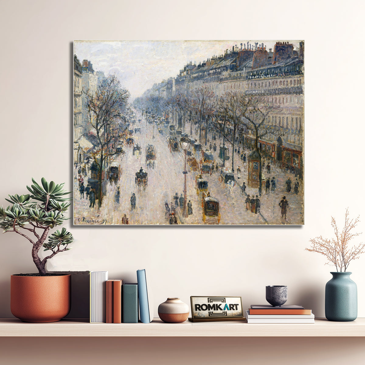 Camille Pissarro The Boulevard Montmartre Winter Morning 1897 – Reproduction