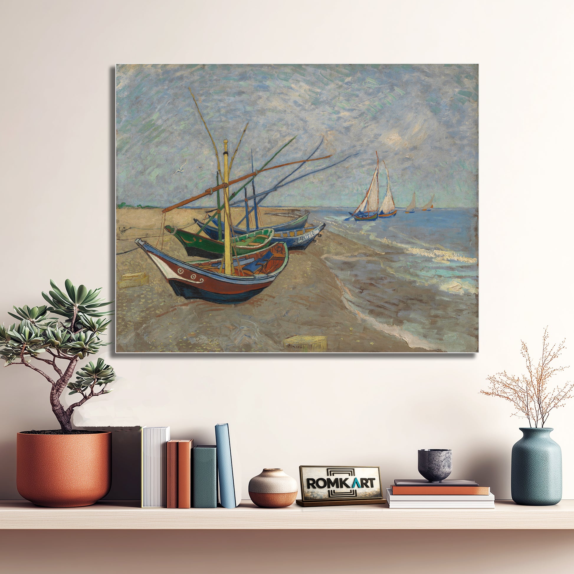 Vincent Van Gogh Fishing Boats On The Beach At Saintes-maries 1888 – Reproduction