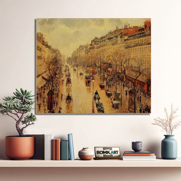 Camille Pissarro The Boulevard Montmartre Afternoon In The Rain 1897 – Reproduction