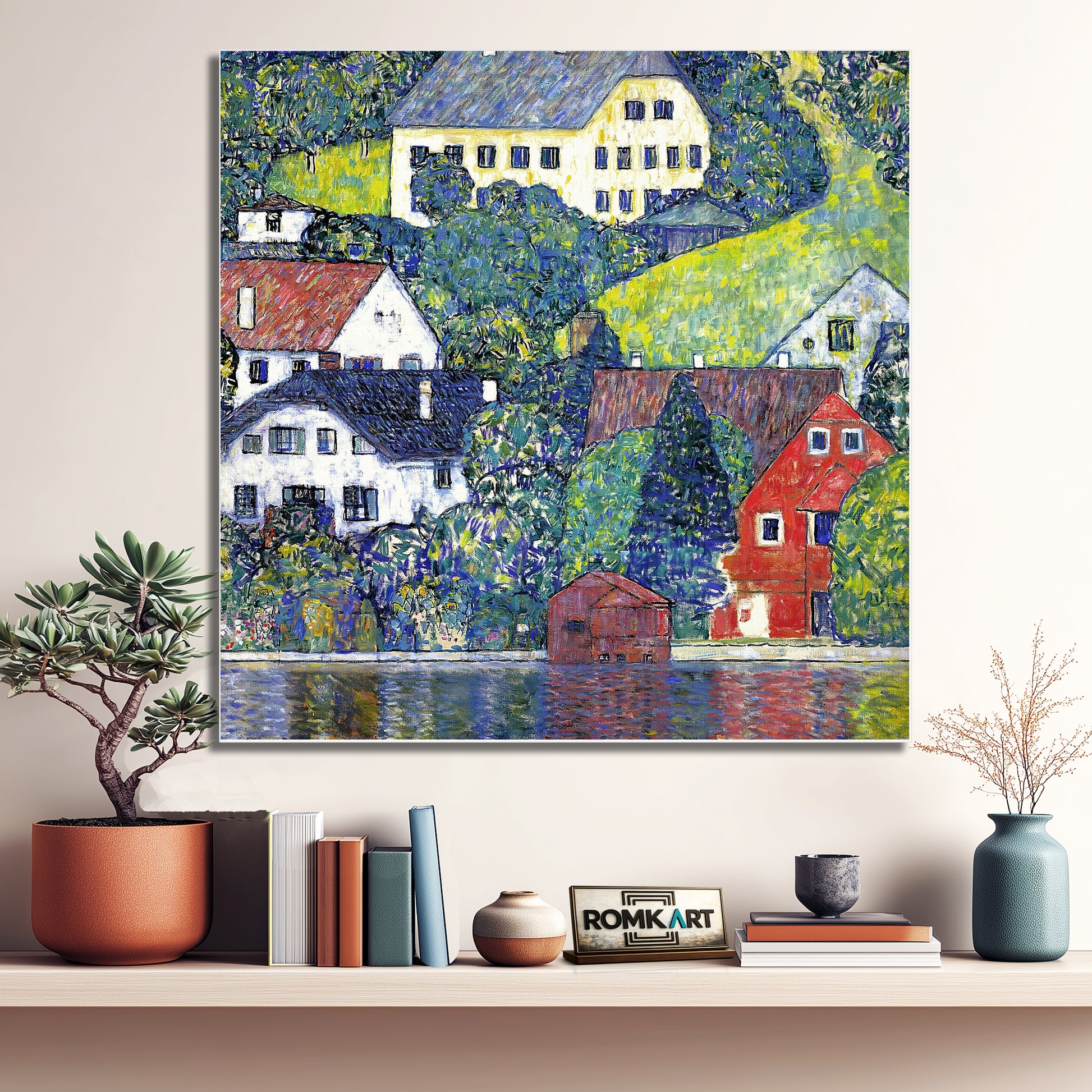 Gustav Klimt Houses In Unterach On Lake Atter 1916 – Reproduction