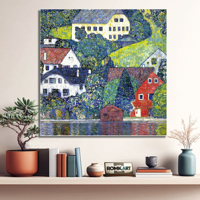 Gustav Klimt Houses In Unterach On Lake Atter 1916 – Reproduction