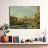 Canaletto Venice A View Of The Grand Canal Looking North Towards The Rialto Bridge – Reproduction