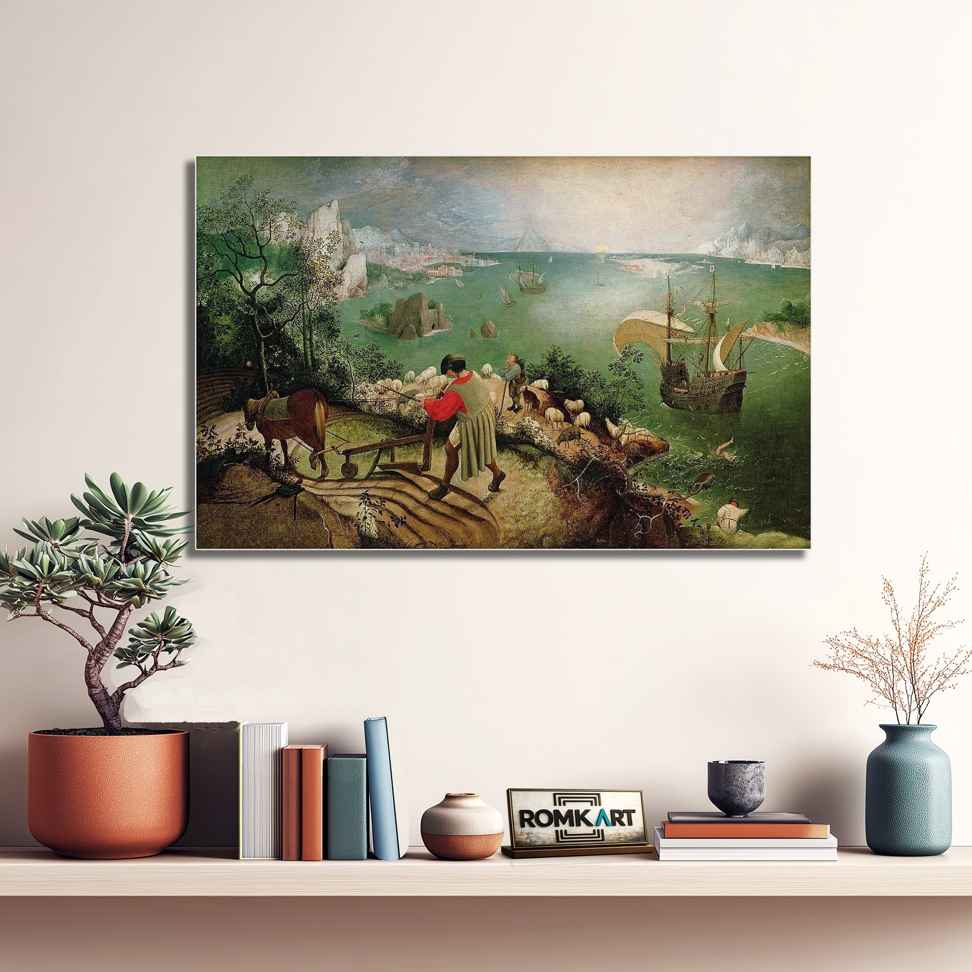 Pieter Bruegel The Elder Landscape With The Fall Of Icarus 1560 – Reproduction