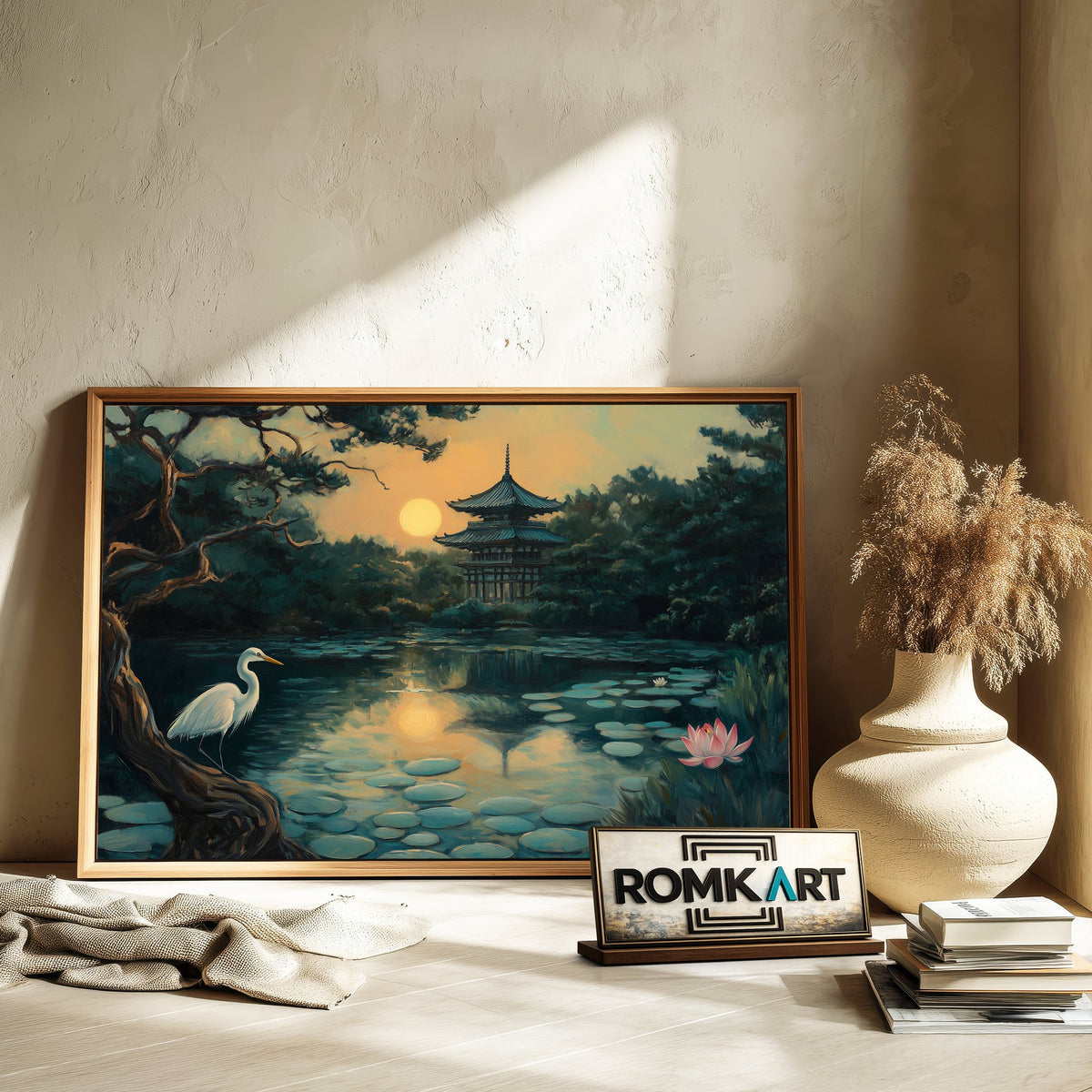 Japanese Garden Asian Art Oil Painting