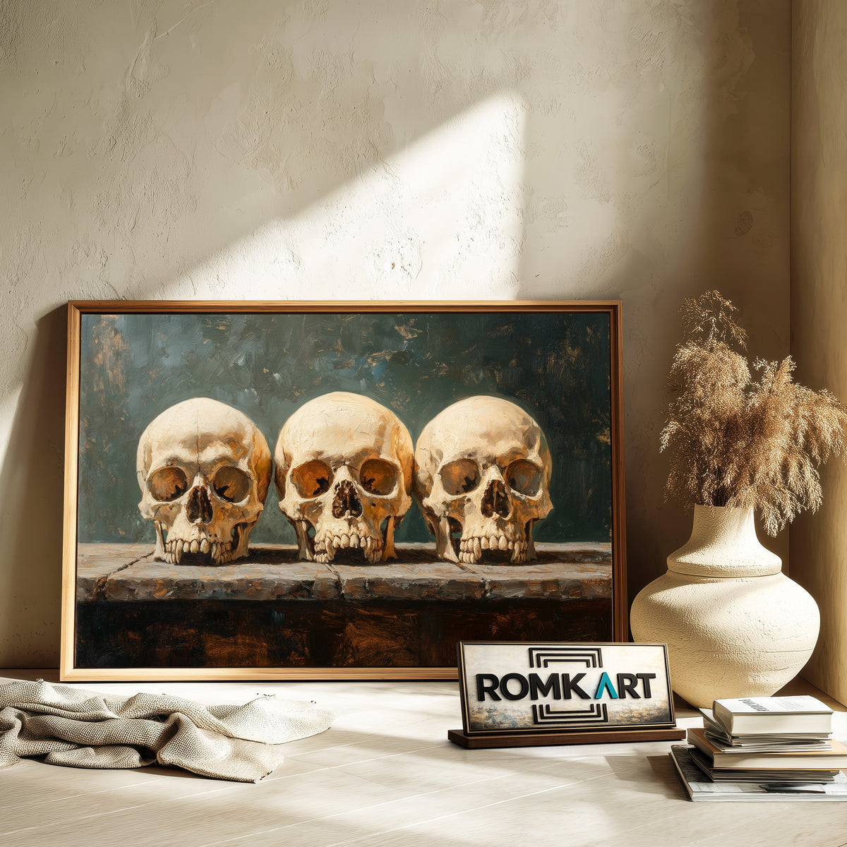 Skulls Abstract Oil Painting