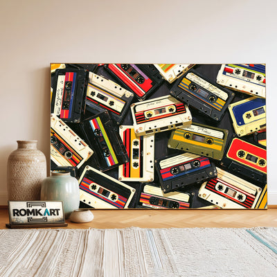 80's Cassette Tape Retro Oil Painting - image 3