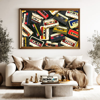 80's Cassette Tape Retro Oil Painting - image 5