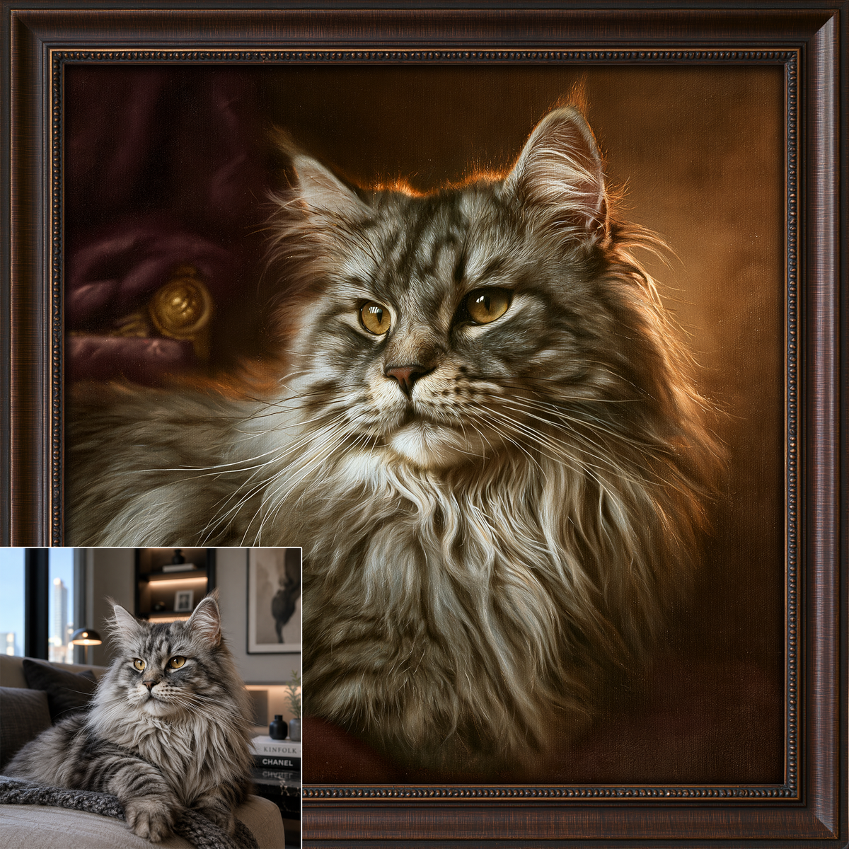 Custom Cat Oil Painting | The Royal Renaissance   Titian Style