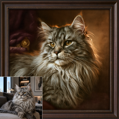 Custom Cat Oil Painting | The Royal Renaissance   Titian Style
