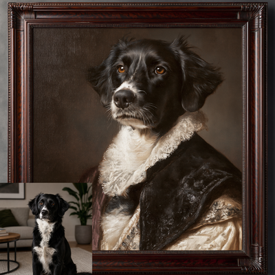 Custom Dog Oil Painting | Diego Vel�zquez Spanish Baroque Style