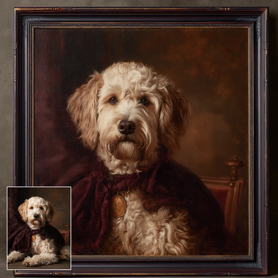 Custom Dog Oil Painting | The Royal Renaissance   Titian Style