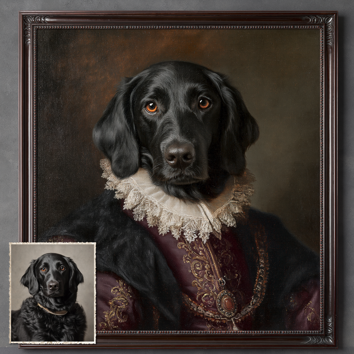 Custom Dog Oil Painting | The Royal Renaissance (Habsburg) Style