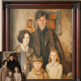 Custom Hand-Painted Family Oil Painting | Amedeo Modigliani Style Art