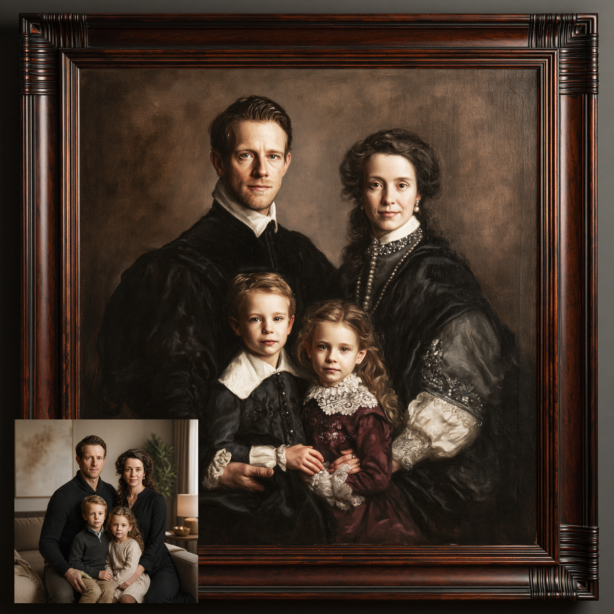 Custom Family Oil Painting | Diego Vel�zquez Spanish Baroque Style
