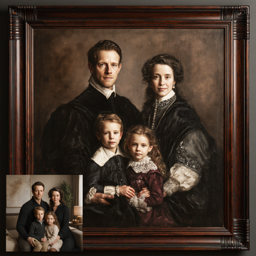 Custom Family Oil Painting | Diego Vel�zquez Spanish Baroque Style