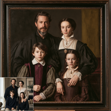Custom Family Oil Painting | The Royal Renaissance   Agnolo Bronzino Style