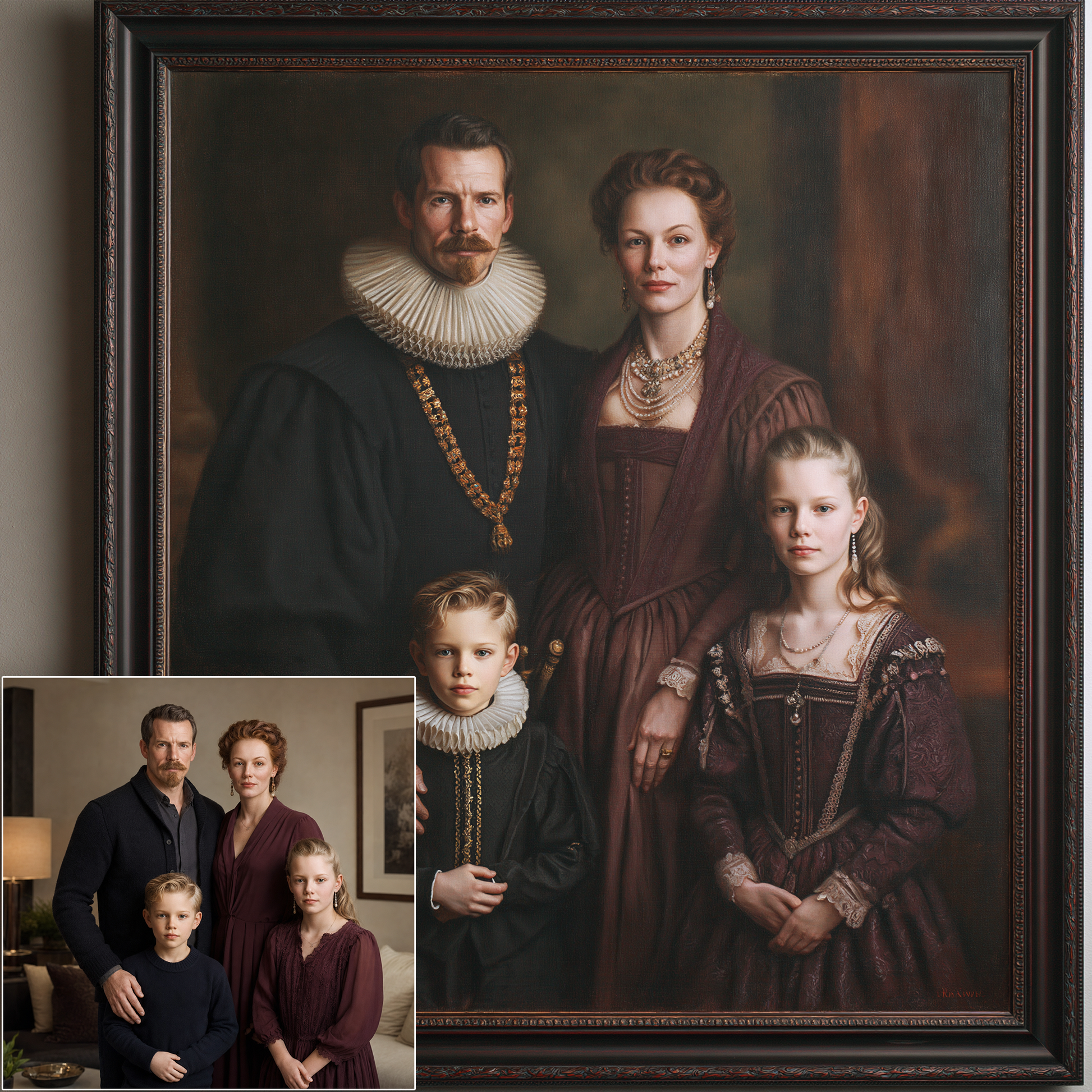 Custom Family Oil Painting | The Royal Renaissance (Habsburg) Style