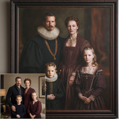 Custom Family Oil Painting | The Royal Renaissance (Habsburg) Style