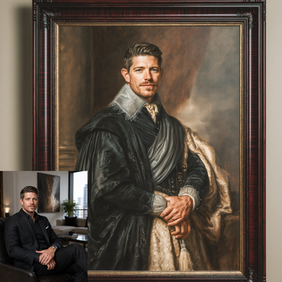 Custom Portrait Oil Painting | Flemish Court By Anthony Van Dyck Style