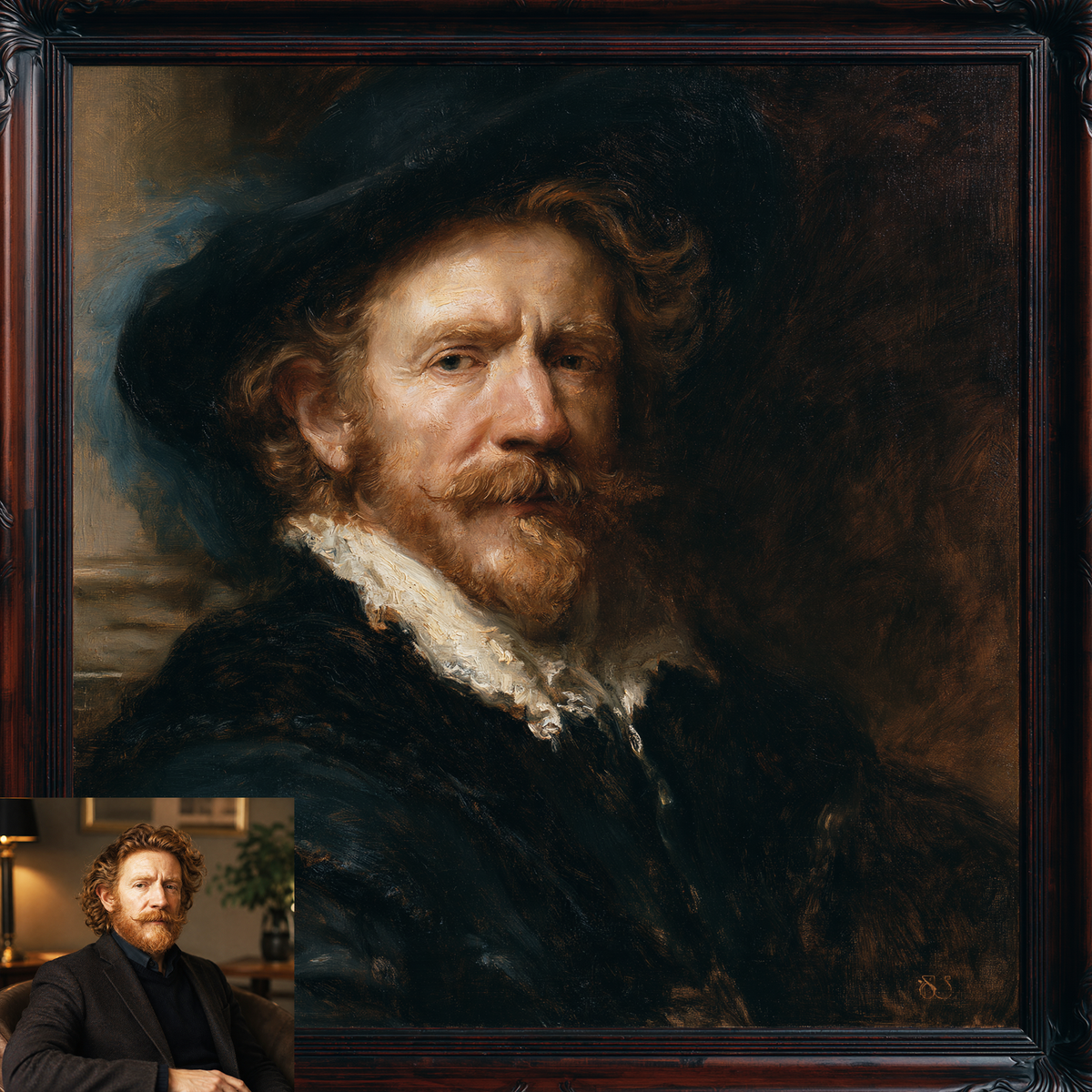 Custom Portrait Oil Painting | Flemish Court By Peter Paul Rubens Style