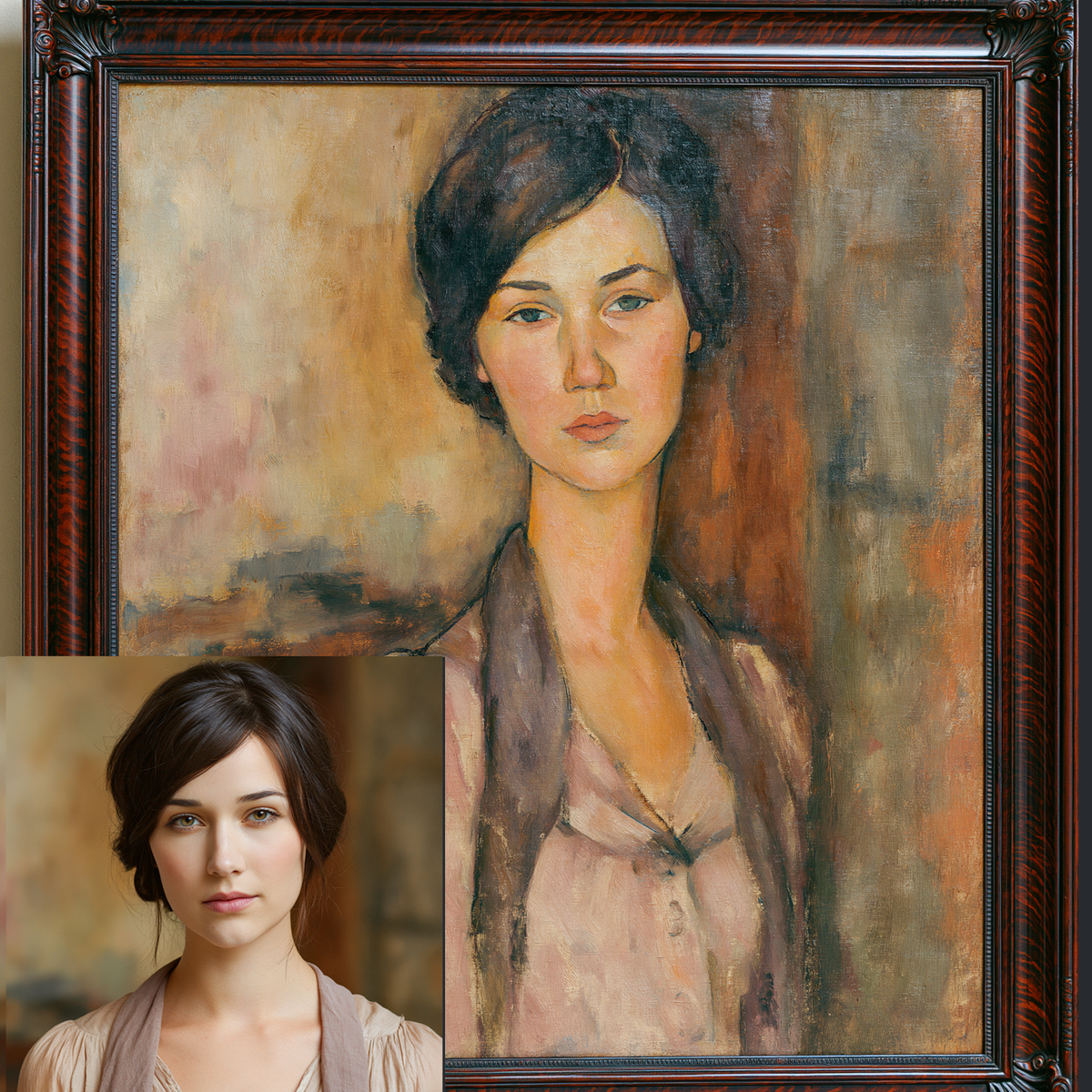 Custom Portrait Oil Painting | Amedeo Modigliani Style
