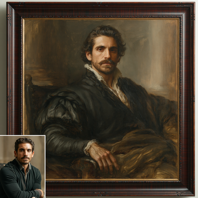 Custom Hand-Painted Portrait Oil Painting | High Renaissance Style Art