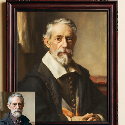 Custom Portrait Oil Painting | Johannes Vermeer Dutch Baroque Style