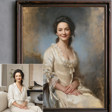 Custom Portrait Oil Painting | Thomas Gainsborough Rococo Style