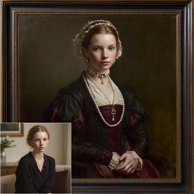 Custom Portrait Oil Painting | The Royal Renaissance   Agnolo Bronzino Style