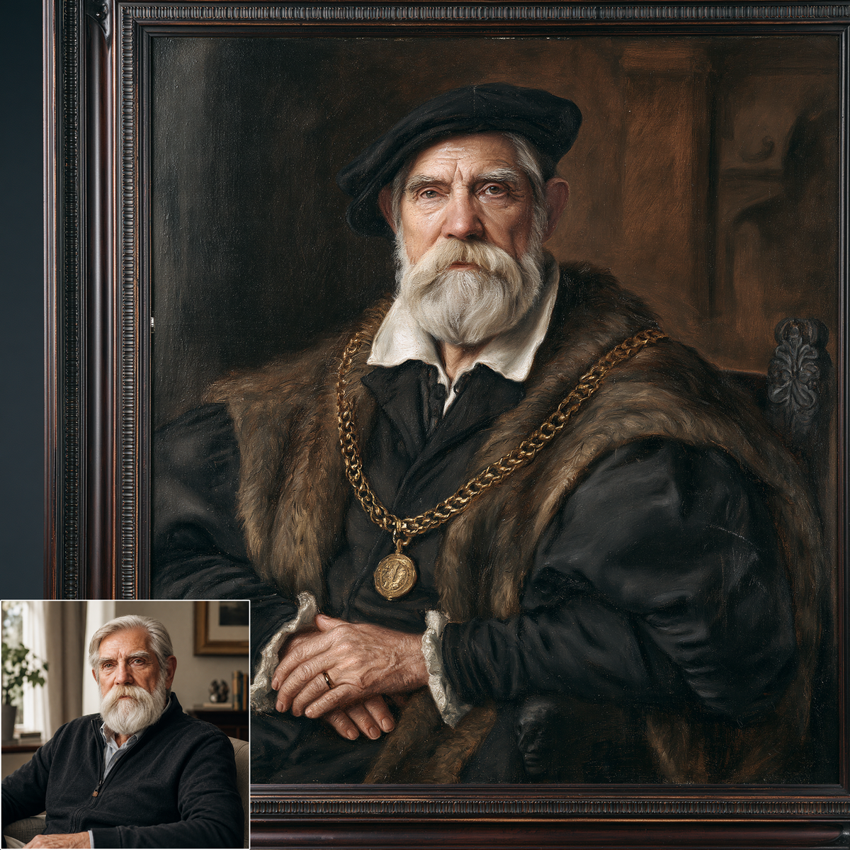 Custom Portrait Oil Painting | The Royal Renaissance   Hans Holbein The Younger Style