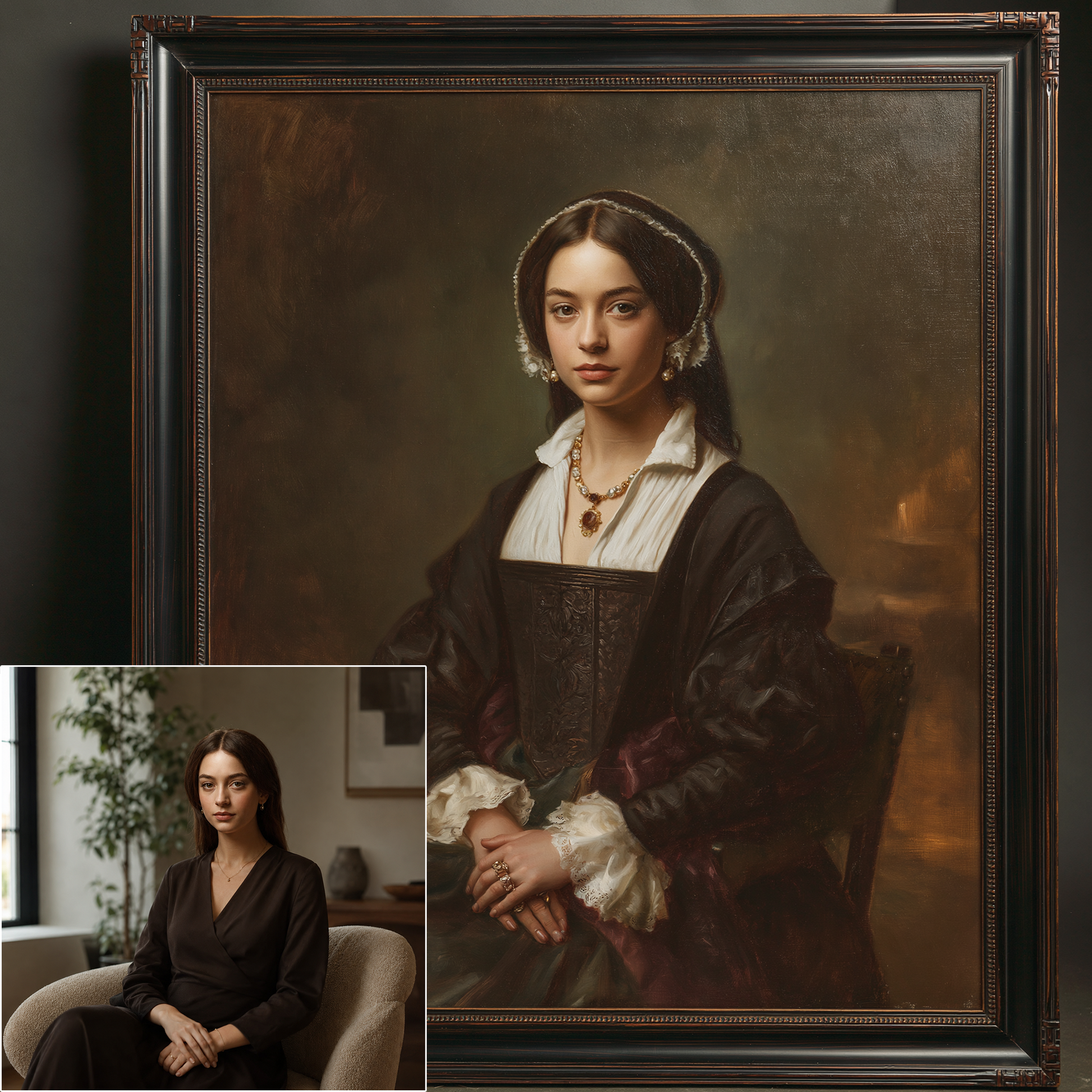 Custom Portrait Oil Painting | The Royal Renaissance   Hans Holbein The Younger Style