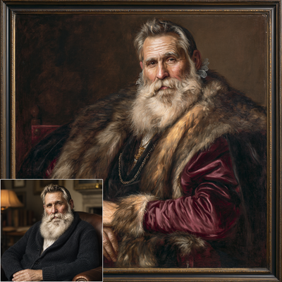 Custom Portrait Oil Painting | The Royal Renaissance   Titian Style