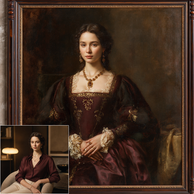 Custom Portrait Oil Painting | The Royal Renaissance Style