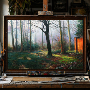 Abandoned Garden - Hand-Painted Oil Painting - View 1