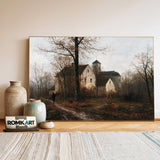 Abandoned Parsonage In Late Autumn Oil Painting - image 3