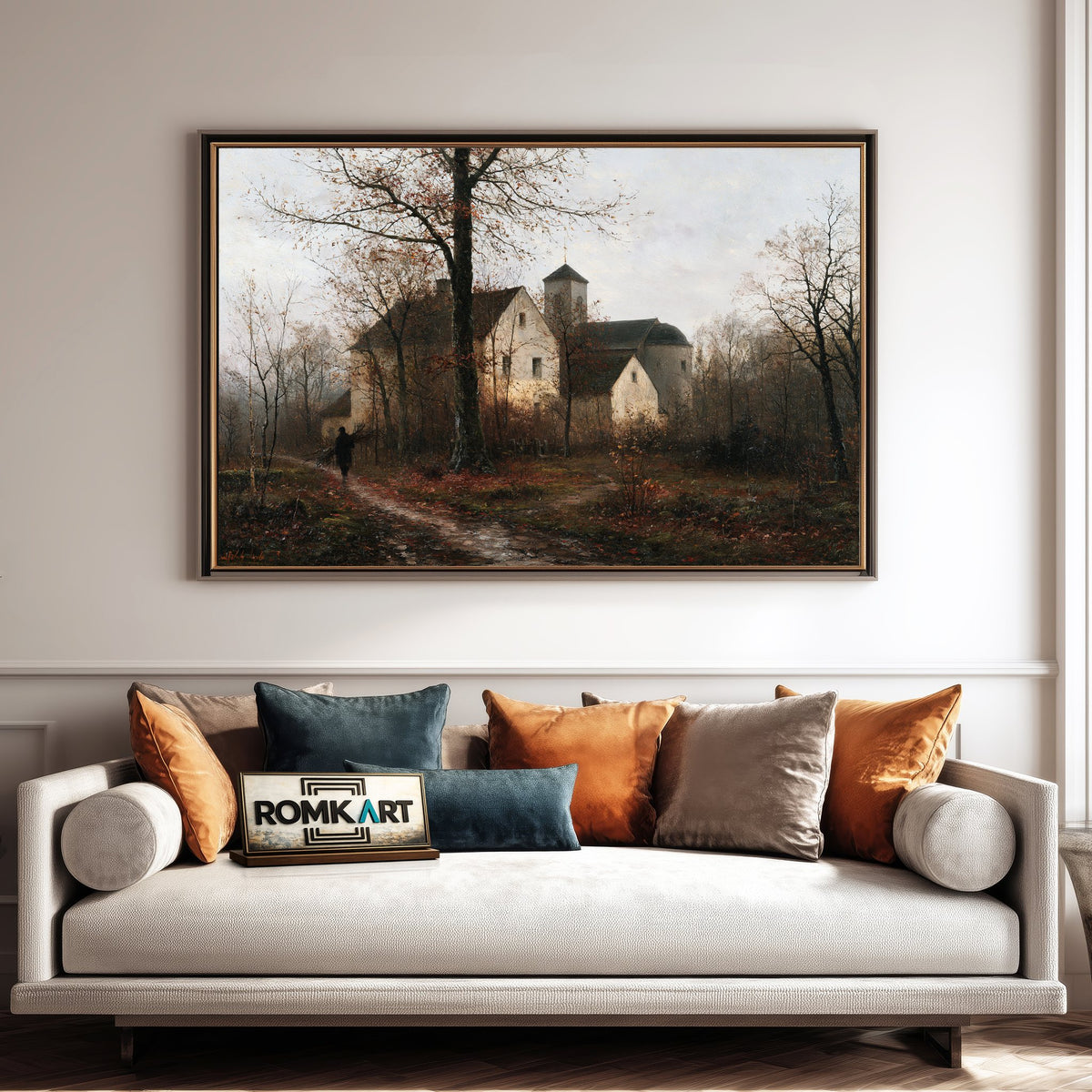 Abandoned Parsonage In Late Autumn Oil Painting - image 4
