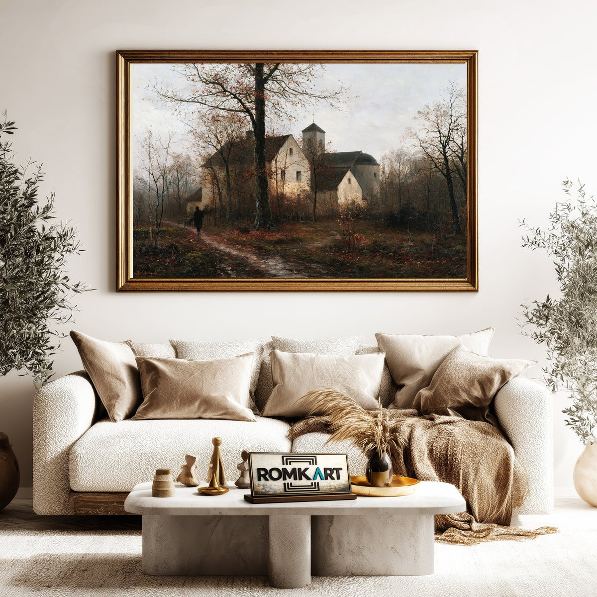 Abandoned Parsonage In Late Autumn Oil Painting - image 5