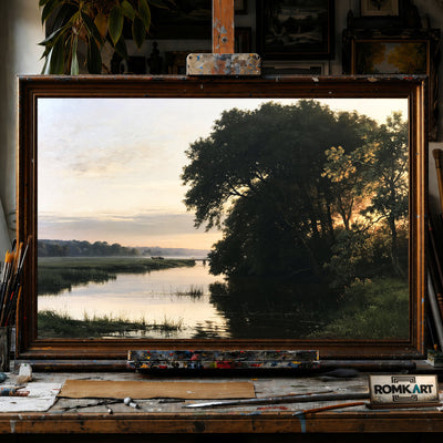 Aberjona River - Hand-Painted Oil Painting - View 1