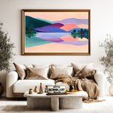 Abstracted Lake At Dawn Oil Painting - image 5